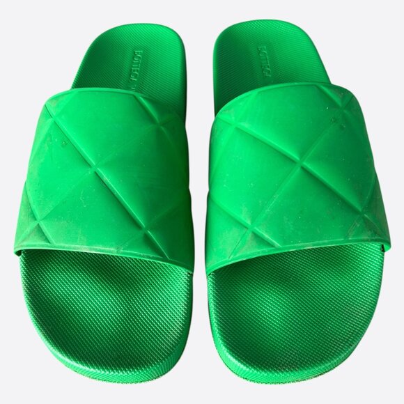 Bottega Veneta Green Rubber Sandals main image 5